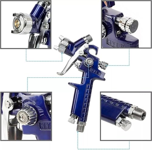 Image of NEIKO 31207A HVLP Mini Gravity Feed Air Spray Paint Gun | 1.0 mm Nozzle Size | 125 cc