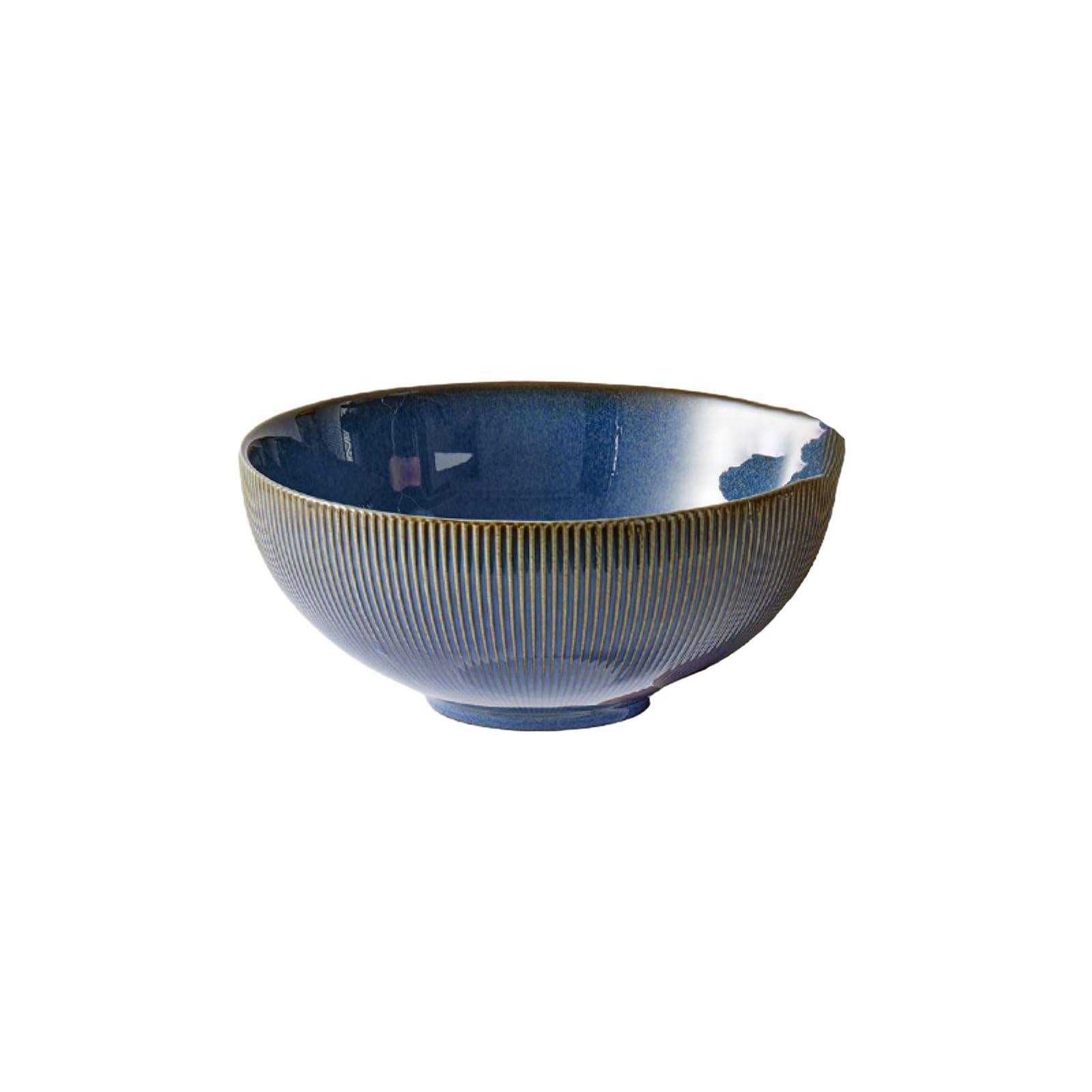 Hotelowa ceramiczna miska do zupy retro dom - 20 cm miska na zupę - ciemnoniebieska