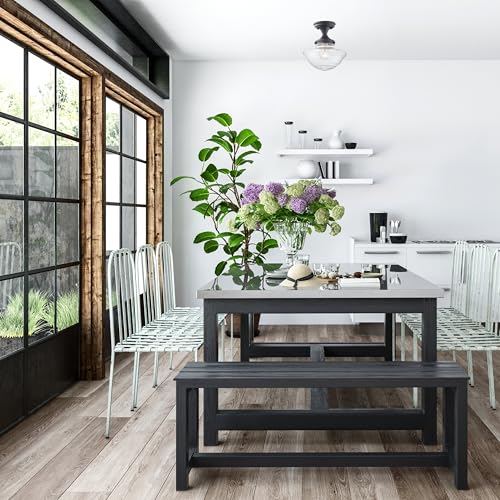 Image of Design House Vintage-Inspired Schoolhouse Semi-Flush Mount Ceiling Light, 9 in x 9 in x 10 in, Matte Black, Clear Seeded Glass Shade, 587444