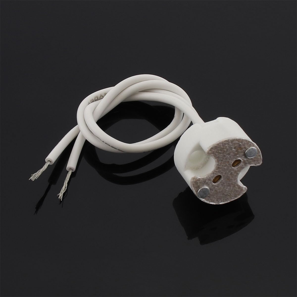 10 Pack LED MR16 Socket, GU5.3 Socket, LED Halogen Lamp Ceramic Wire Connector Base Socket Adapter MR16 MR11 G4 GU5.3 Socket (10 - View #6