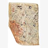 Historical Ottoman Empire Map Reproduction - Surviving Fragment - Shows Central and South American...