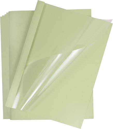 PATIKIL Cubierta de encuadernación térmica de 0.1 pulgadas, 10 piezas de polietileno de 9 a 18 hojas de presentación de papel protector de archivos