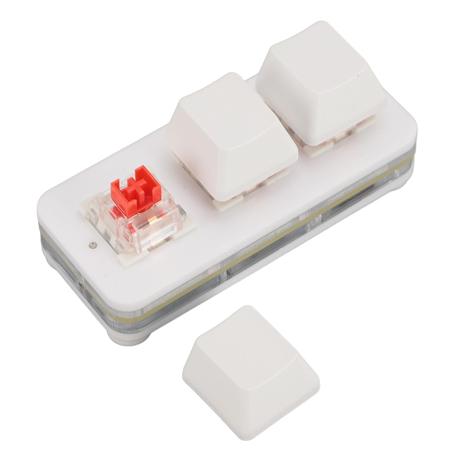 Yoidesu Clavier Macro programmable mini USB à 3 touches, clavier mécanique de l'appareil Sayo avec rétroéclairage RVB et interrupteur rouge, câble de type C pour travail de bureau et jeux (blanc)