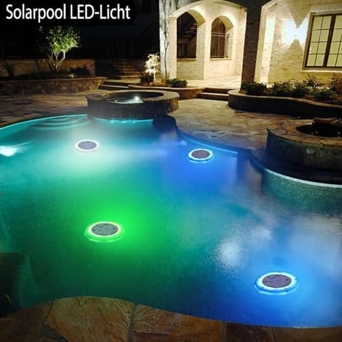 Luces solares para piscina flotantes iluminación LED nocturna IP68 para piscinas sobre suelo 5