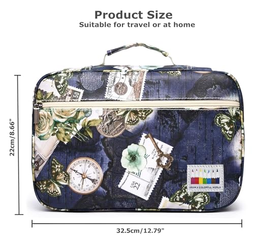 Image of YOUNGCOL 300 Slots Pencil Case 200 Gel Pen Case High Capacity Pens Holder Colored Pencils Organizer Storage for Watercolor Pens Markers (Stamp)