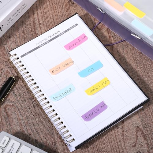 Image of 240 Pcs Sticky Index Tabs, 1.8x1inch Colored Book Sticky Tabs for Notebooks, Repositionable Page Tabs for Notebooks File Classification