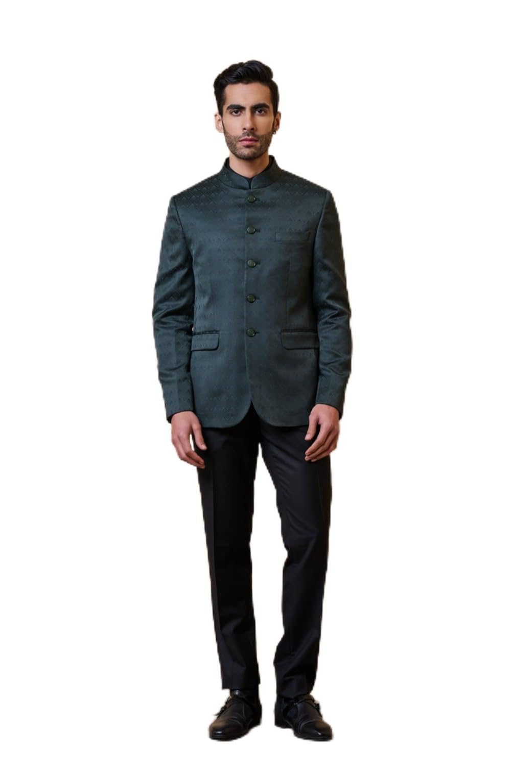 tasva Green Classic Bandhgala For Men-picture-16