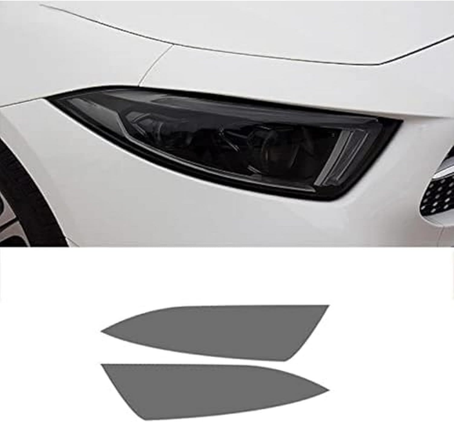 SamLng Car Front Light Film for Benz CLS-Class C257 2018-2020 Car Headlight Protective Film Front Light Transparent Blackened TPU Sticker Car Accessories Car Headlight Protective Film