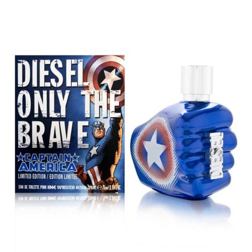 DIESEL The Brave Captain America Eau De Toilette Spray for Men, 2.5 Ounce