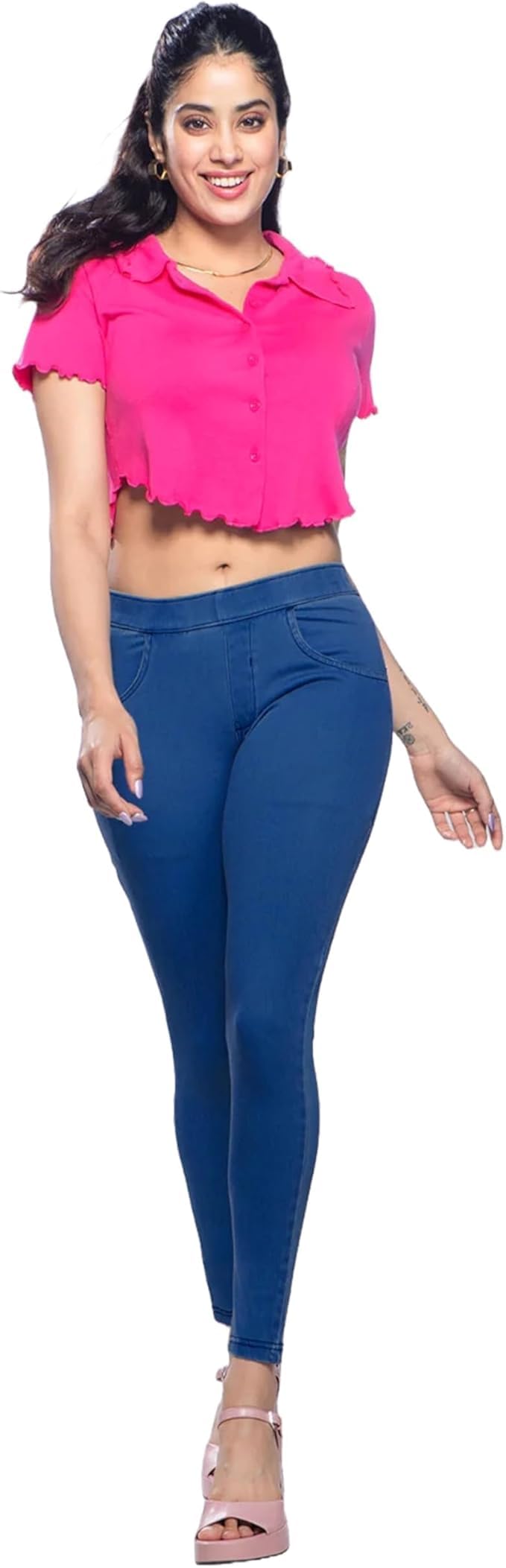 LyraWomen's Solid Mid Rise | Rich Cotton Knitted Fabric | Regular Length | Pack of 1