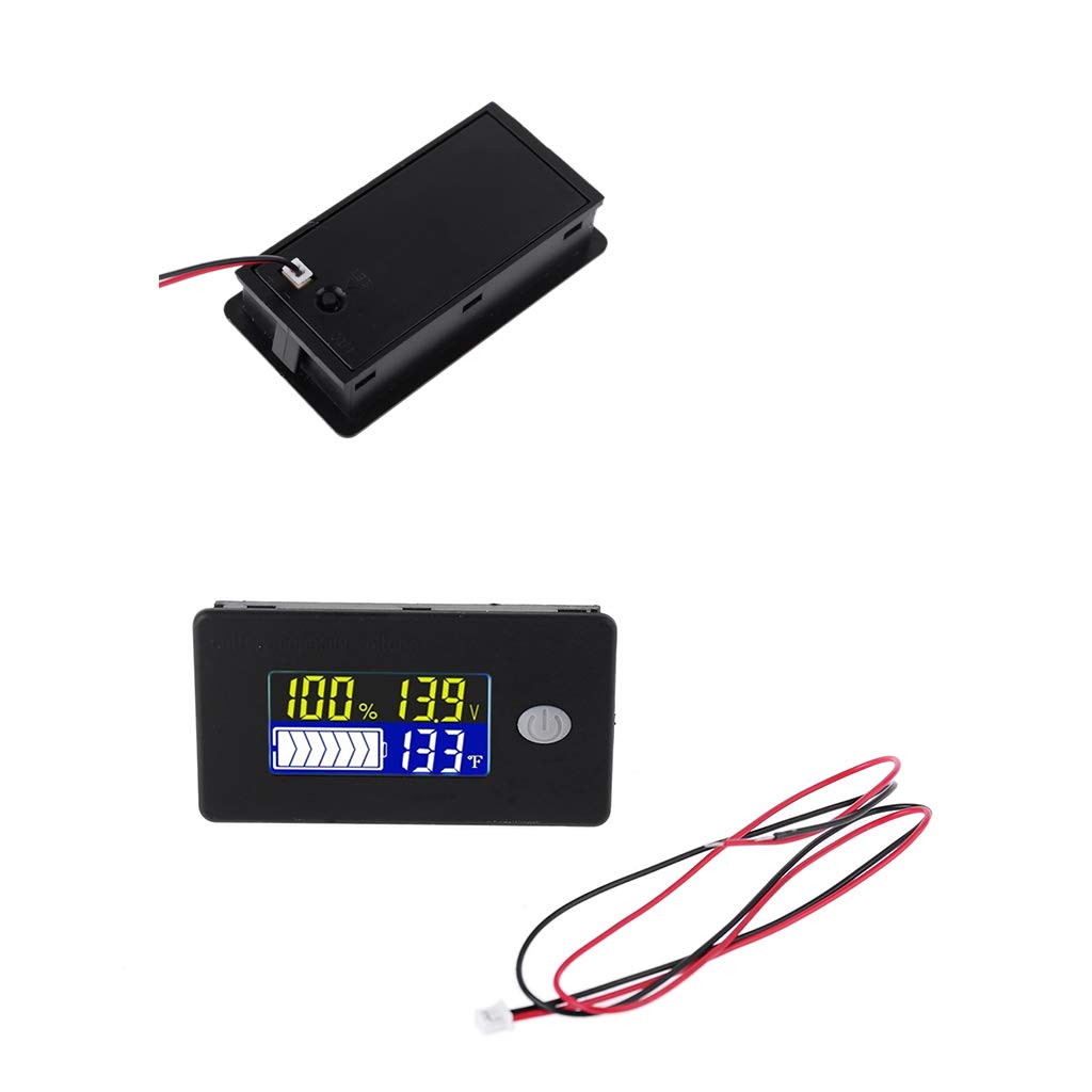 Tsophreniq Battery Meter 10-100V Marine Capacity Monitor 12V 36V 48V 60V 72V Lithium Voltage Temperature 電圧 電圧計 トランスデューサ 電圧検出リレー 電流計 ボルテージメーター アンペ アモニタ パネルゲ 电压表 电流表 电流 测试 电 数字电压计 車 アナログ 研究