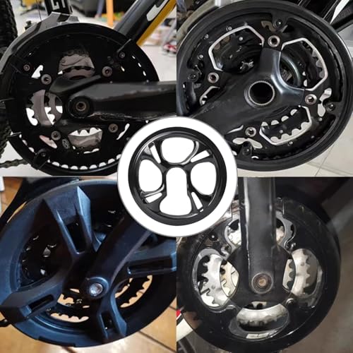 Image of Eagles 1-Pack Bike Chain Guard, Sprocket Protective Cover with 48T 4 Holes Bicycle Bike Crankset Chain Wheel Cover Protection Chain Wheel Protective Cover Black