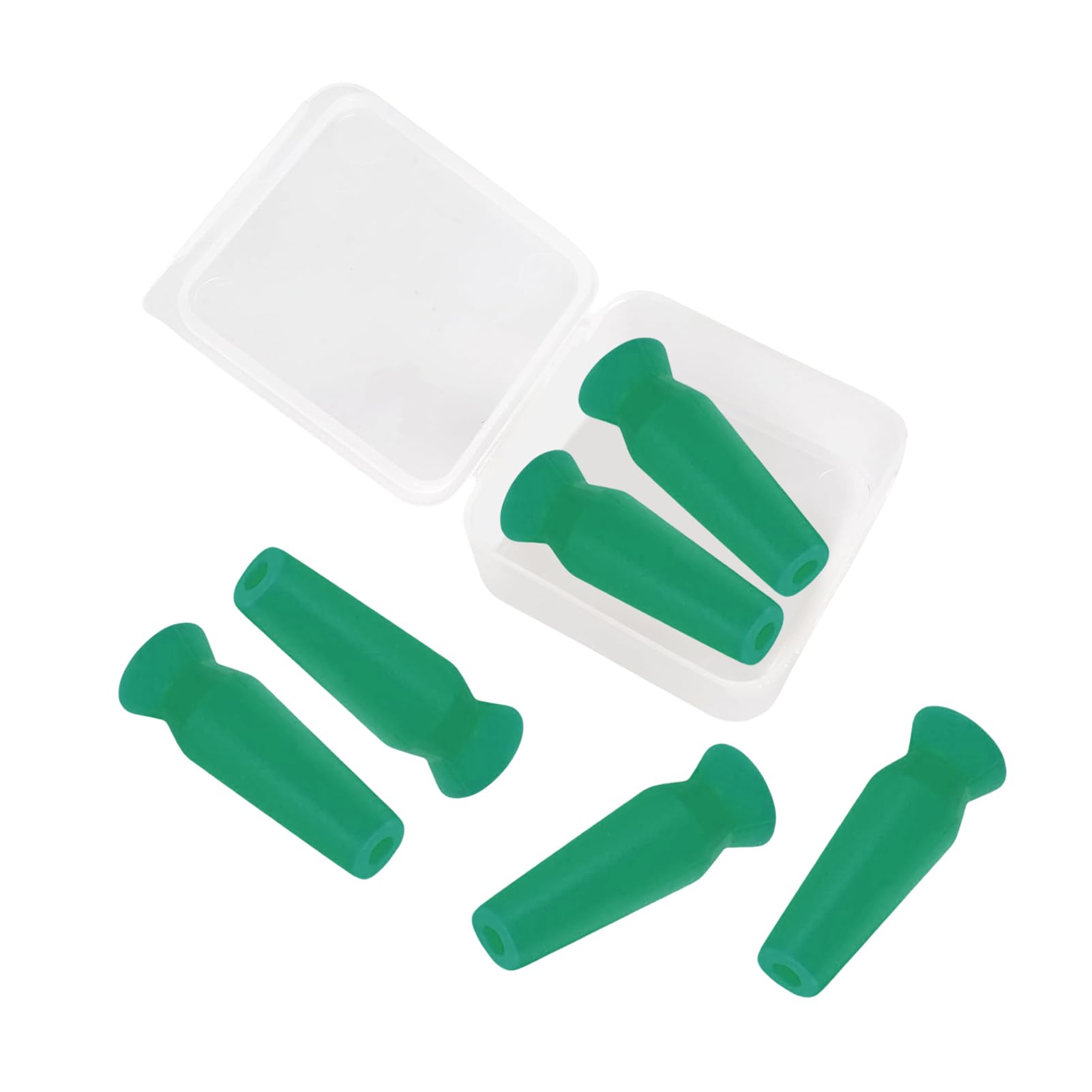 Paquete de 6 insertadores de lentes esclerales ventilados, color verde, para lentes de contacto esclerales RGP duras, prótesis oculares, higiénicos, de fácil inserción, incluye estuche de viaje, sin BPA.