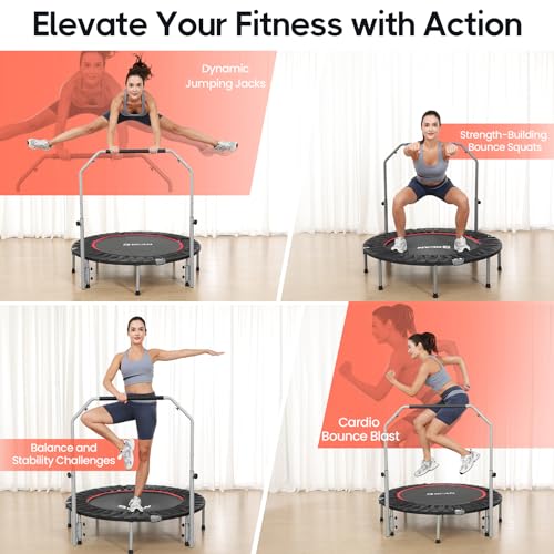 Bcan BC-FT001HBK-FBA 40/48 Inch Foldable Mini Trampoline Max Load 330Lbs/440Lbs thumb #6