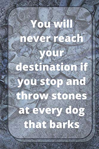 You will never reach your destination if you stop and throw stones at every dog that barks