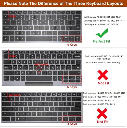 Image of Oaky Keyboard Cover for Dell G15 Series 15.6 inch Gaming Laptops - Compatible with G15 5510, 5511, 5515, 5520, 5525, 5530, 5535 - Soft Silicone Keyboard Skin Protector - Silicon Black