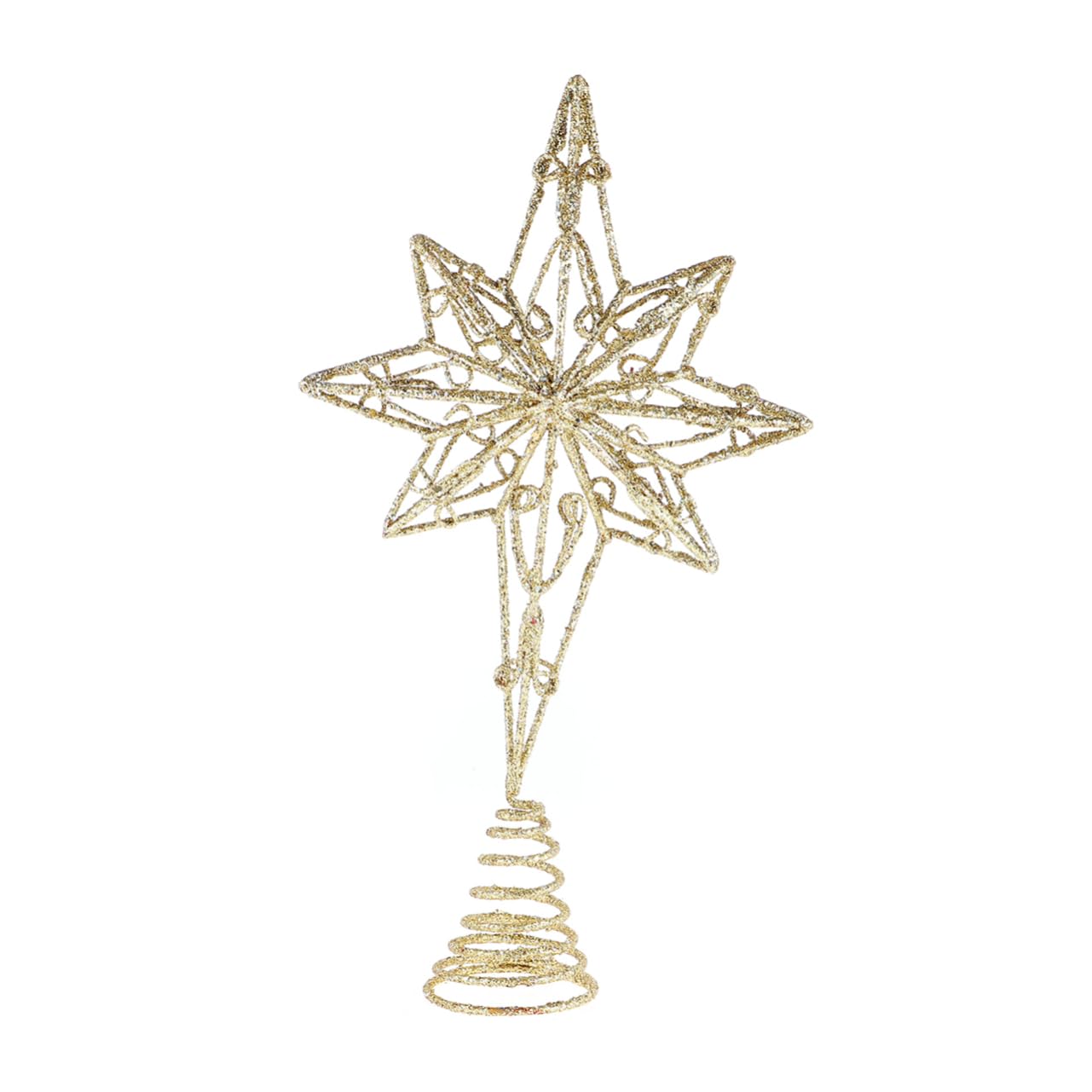 PRETYZOOM 3 Pezzi Di Puntale Per Albero Di Natale in Metallo A Forma Di Stella Di Anice Decorazione Festiva Per La Cima Dell'albero 16x30 Cm Senza Per Le Festività Natalizie