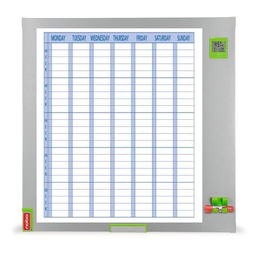 Nobo 1902236 Planungstafel Performance Plus, Wochenplanung, 103.5 x 60 cm, 1 Stück