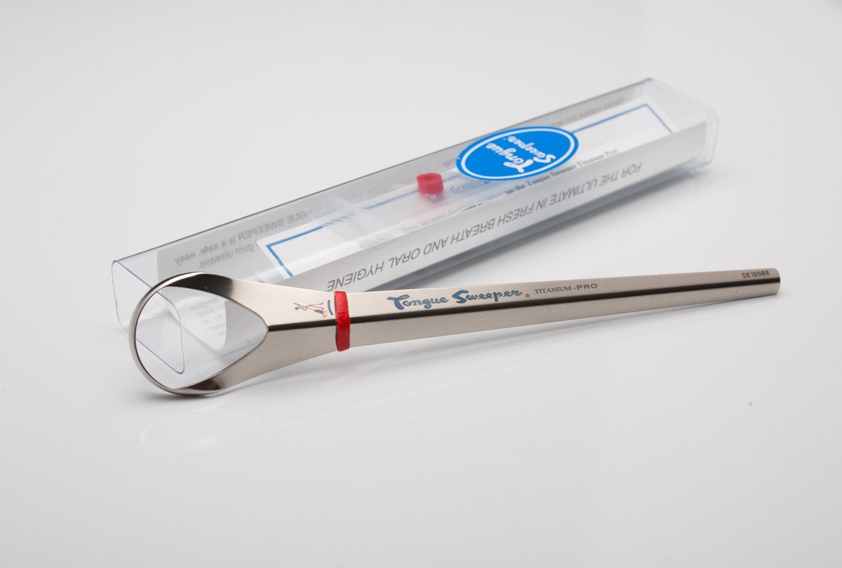 Tongue Sweeper Titanium Modal Metal Tongue Cleaner by Tongue Sweeper