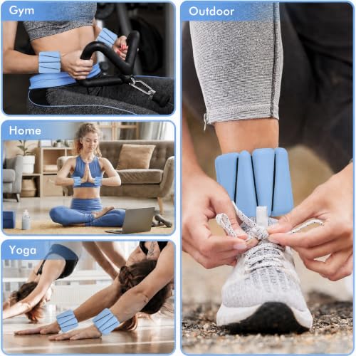 Image of Wrist Weights, Ankle Weights for Women Men, Adjustable Wrist Weighted Bracelet for Home Gym Workout, Running, Yoga, Exercise, Strength Training