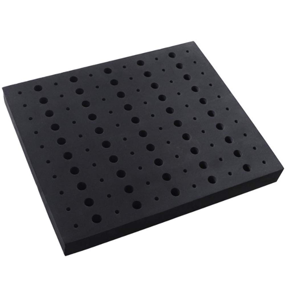 BEAUY 110 Holes Router Bit Tray Storage Holder for 1/4Inch 1/2Inch Shank Milling Cutters Brill Bits Organizer, Black
