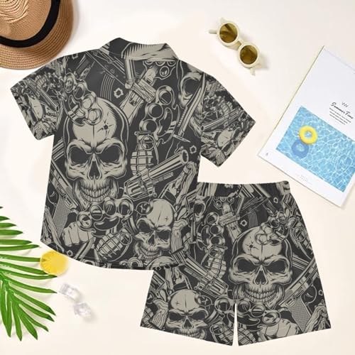 Image of visesunny Little Boys Short Sleeve T-Shirt Beach Shirts for Kids Casual Shorts Set Summer Clothes Outfits