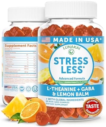 Lunakai USA Made Calm & Stress Relief Gummies – Delicious GABA + ...