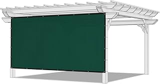 TALENSWEET 10' x 12' 70% Sunblock Shade Fabric Sun Shade Cloth Privacy Screen with Grommets for Pergola Cover Canopy Dark ...