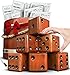 SWOOC Games - Yardzee, Farkle & 20+ Games - Light-Weight Yard Dice Game Set (All Weather) with Wood Bucket, 5 Big Laminated Score Cards, and Marker (Choose 2.5in or 3.5in Dice) Yard Games for Family