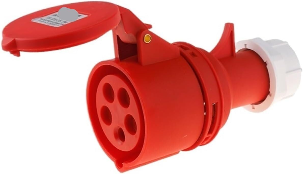 1 x wodoszczelna wtyczka przemysłowa i gniazdo – wtyczka 16 A - 32 A, certyfikat IP44 do zastosowania (5 Core 32a Connector)