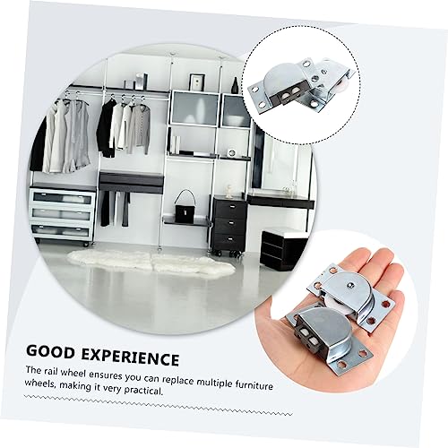 Homoyoyo 4 Peças Kit Barndoor Kit De Porta De Celeiro Rolos De Porta De Celeiro Roda De Porta Desliz