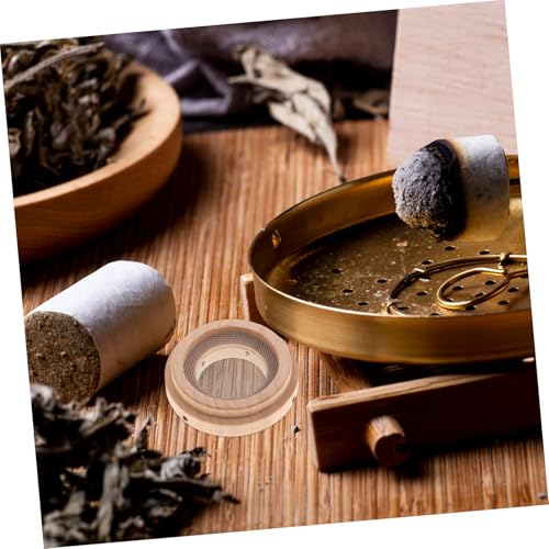 FOMIYES - 10 varillas de moxibustión con almohadilla aislante y soporte para cuidado seguro del ombligo, kit natural para alivio de molestias abdominales y medicina tradicional china miniatura 5