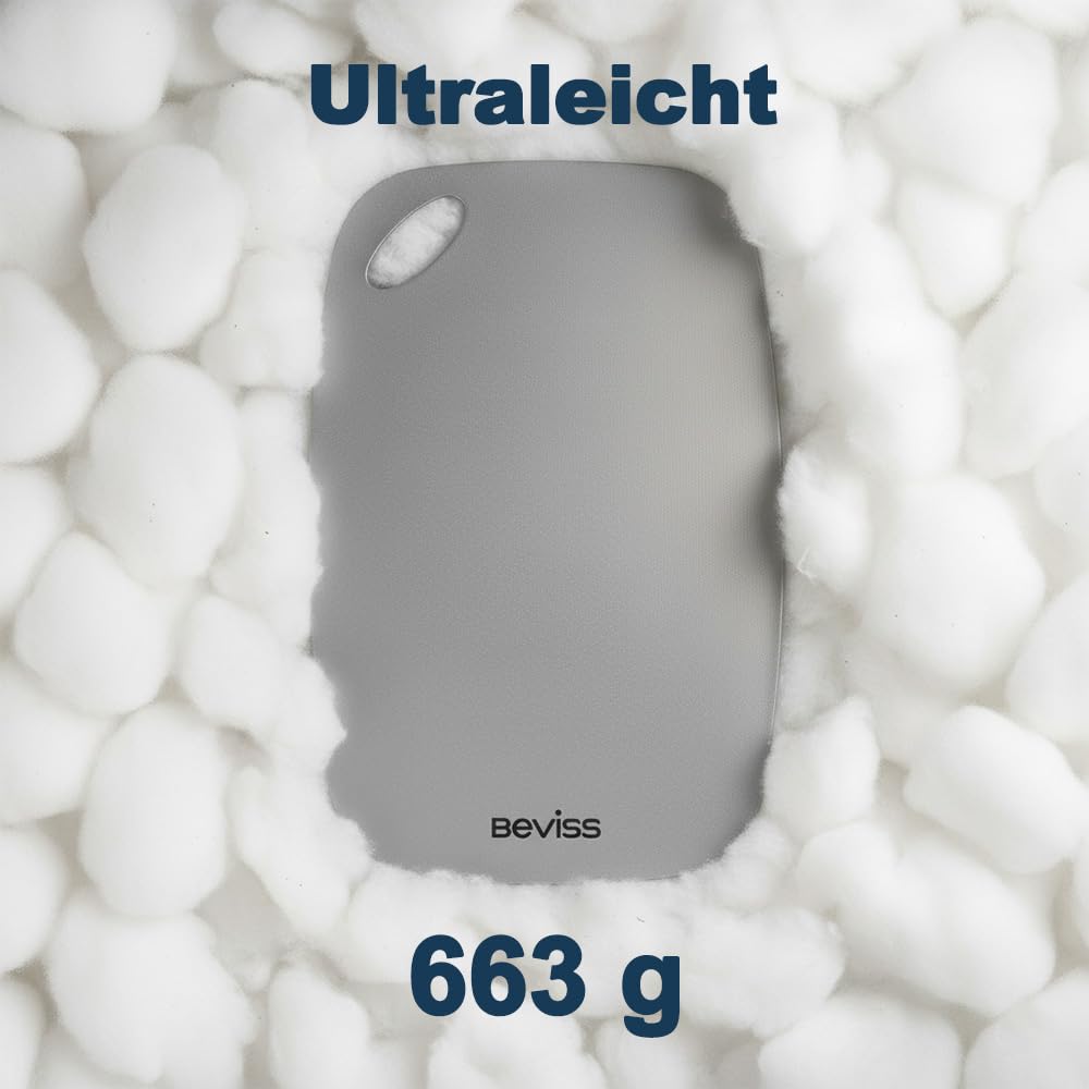 99,85% Reintitan Schneidebrett 38,1 × 27,9 cm, BPA-frei | Doppelseitig verwendbar, Spülmaschinenfest, Leicht zu reinigen, Geruchsneutral, Rostfrei