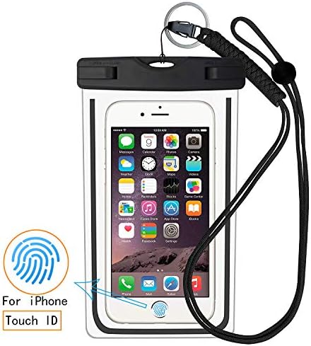 MARRRCH Waterproof Case,Universal Waterproof Phone Bag,Fingerprint Touch Pouch Waterproof Phone Pouch Dry Bag All Phone up to 6.0"