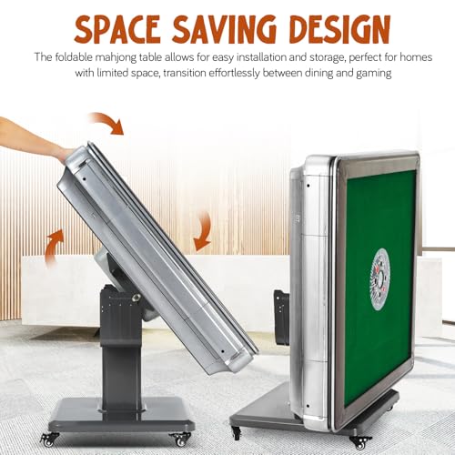Mesa automática plegable de Mahjong con ruedas miniatura 7