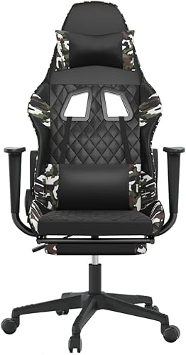 Miniatura 3 de Silla de juegos con reposapiés, silla de oficina ergonómica, silla de computadora con reposapiés y soporte lumbar, silla de juego de altura