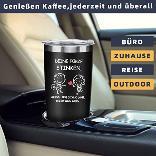 Geschenke Valentinstagsgeschenk für Ihn, Valentinstag Lustige Geschenk für Männer, Valentines, Jahrestag, Hochzeitsgeschenke für Partner, Lieblingsmensch, Ehemann, Him, Kaffeebecher to go Becher 600ml 5