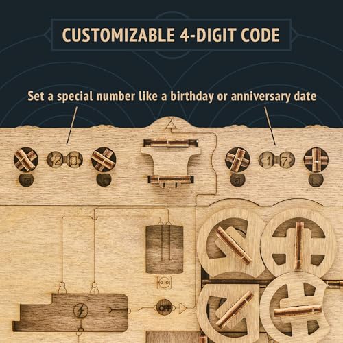 Image of iDventure Clueframe Picture Frame Puzzle Box, Wooden Puzzle Box for Adults | 3D Puzzle Box for Gift Cards, Birthday Gift, Wooden Brain Teaser, Gifts for Men, Puzzle Lovers, Photo Reveal
