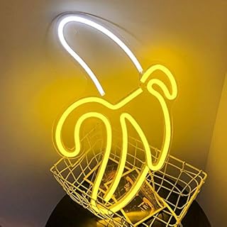 Protecu Banana Neon Sign Light USB Powered Acrylic LED Sign Neon Lights for Bedroom | Neon Signs for Wall Decor Birthday Wedding Party Christmas New Year Room Decorations