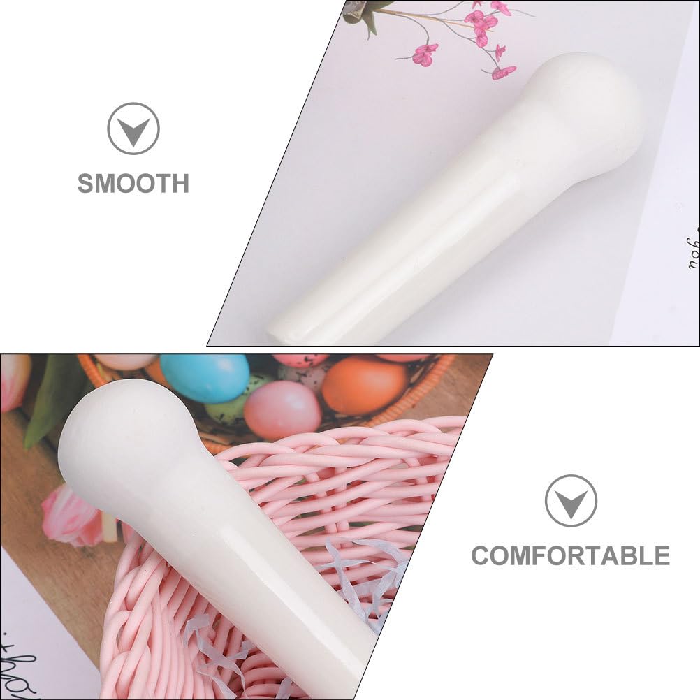 GANAZONO Pestello in ceramica pestello in ceramica pestello cibo macinazione bastone 16 cm strumento utensili da cucina forniture da cucina bianco cucina aglio