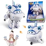 Super Wings 5' Transforming Supercharged Astra Airplane Toys Action Figure, Airplane to Robot in 10 Steps, Toy Plane Vehicle for 3-5 Year Old Boys & Girls, Birthday Gifts for Preschool Kids,White