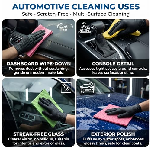 Image of Cutting EDGE Car & Bike Cleaning Sponge Set of 5, Reusable Absorbent Scratch Free Sponge for Car Wash & Detailing (Multicolor)