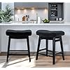 Counterheightblackbarstoolssetof2forkitchencounterfarmhousemodernbarstoolswithfauxleatherupholsteredbacklessseatandsolidwoodlegs24inchbarchairs  Urban Country Home Decor Counter height black bar stools set of 2 for kitchen counter farmhouse modern barstools with faux leather upholstered backless seat and solid wood legs 24 inch bar chairs  urban country home decor