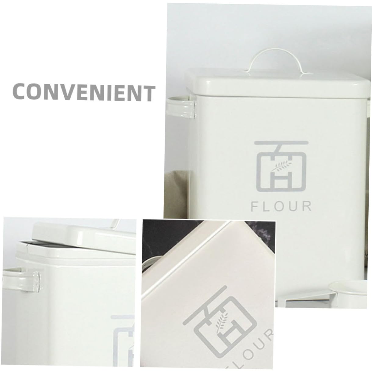 Cabilock Caja Cubo De Harina Recipientes Herméticos Para Alimentos Recipientes Para Alimentos Contenedores De Alimentos Cubo De Arroz Planchar Metal Suministros De Cocina