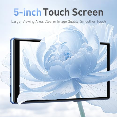 Image of AGPTEK T09 5'' 128GB MP3 Player with Bluetooth and WiFi, Andriod 13 Player | Touch Screen Music Player with Spotify, Audible, Youtube, Up to 1TB(Blue)