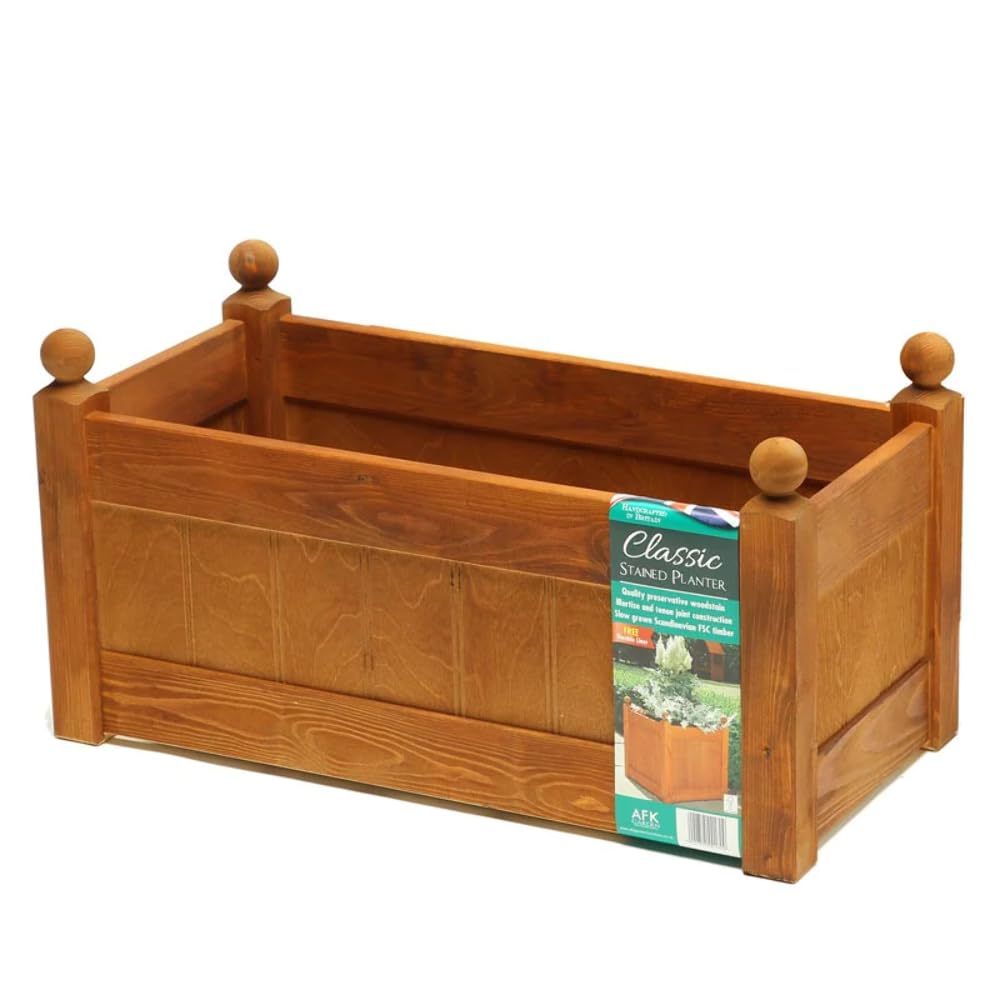 Direct Global Trading 34'' Clarence Classic Beech Planter Trough with 1 x Free Plastic Liner