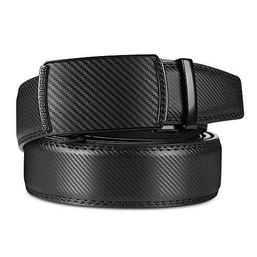 Image of Lavemi Men's Real Leather Ratchet Dress Belt with Automatic Buckle,Elegant Gift Box