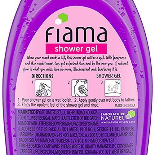 Fiama Body Wash Shower Gel Blackcurrant & Bearberry, 900ml Family Pack, Body Wash for Women & Men with Skin Conditioners for Radiant Glow &... - Image 4