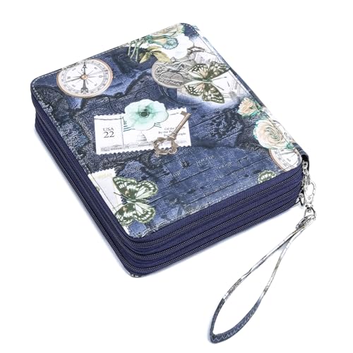 Image of YOUNGCOL Colored Pencil Case - 120 Slots Pencil Holder with Handle Strap Large Capacity Pencil Organizer
