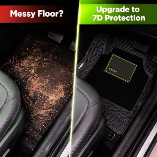 Image of EV MASTER 7D Car Floor Mats for MG Windsor EV Hybrid (2026 Onwards) Complete Set | Anti Slip Full Coverage Premium Luxury Mats | Washable Waterproof All Weather Car Floor Mats